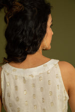 Load image into Gallery viewer, The Sicily Off White Net Embroidery Top
