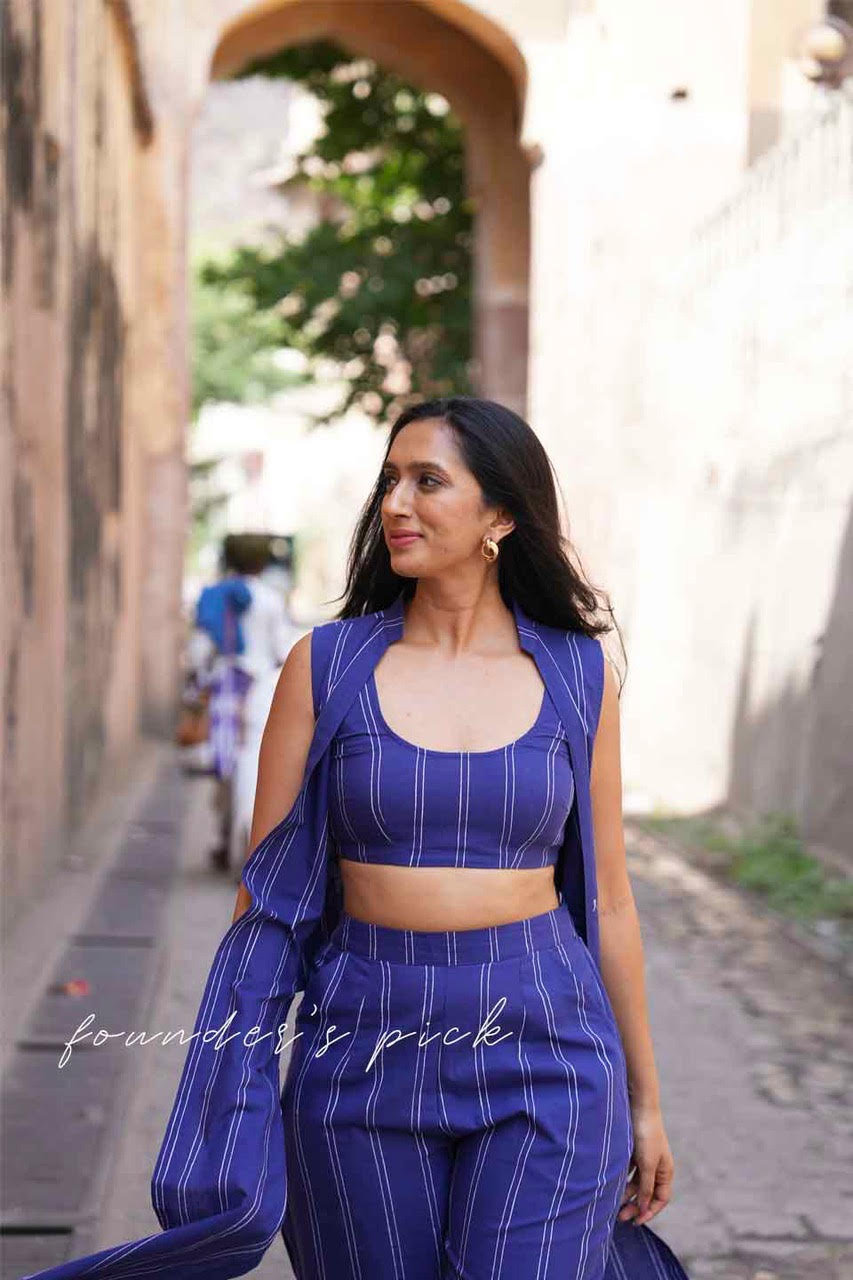 Navy weaved set (Set of Three)