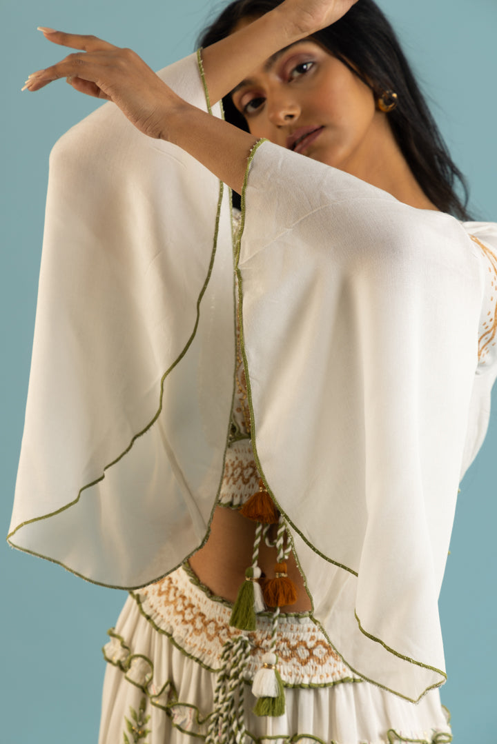 Miraya Hand-crafted Green Boho Cord-set