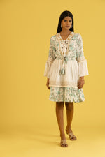 Load image into Gallery viewer, Boho White Shell Dress - labelreyya

