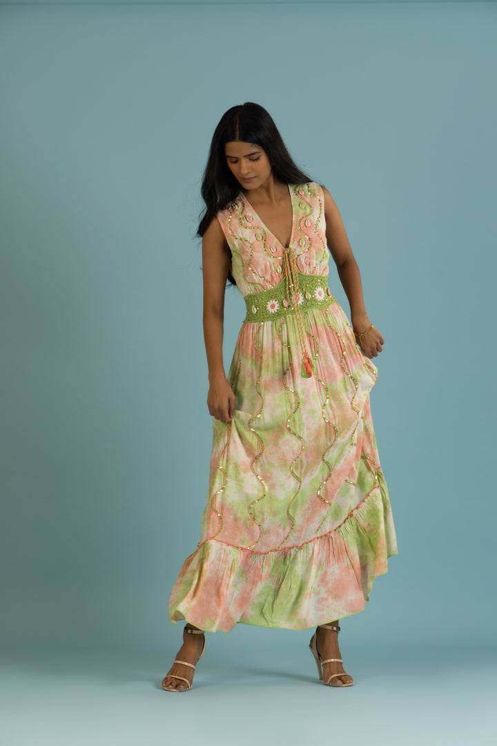 Flavia Tye-dye Botanical Boho Maxi Online| Perfect Maxi Dress for Summer Flavia Tye-dye Botanical Boho Maxi Online| Perfect Maxi Dress for Summer