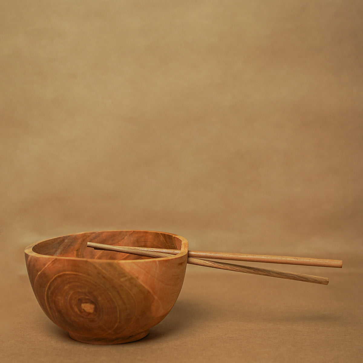 Buy Wooden Bowl with Chopstick Holder Online in India labelreyya