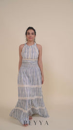Load and play video in Gallery viewer, The Mykonos Halter Back Tie Up Maxi
