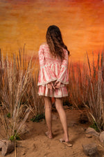 Load image into Gallery viewer, Bright Pink Smocked Lace Dress - labelreyya
