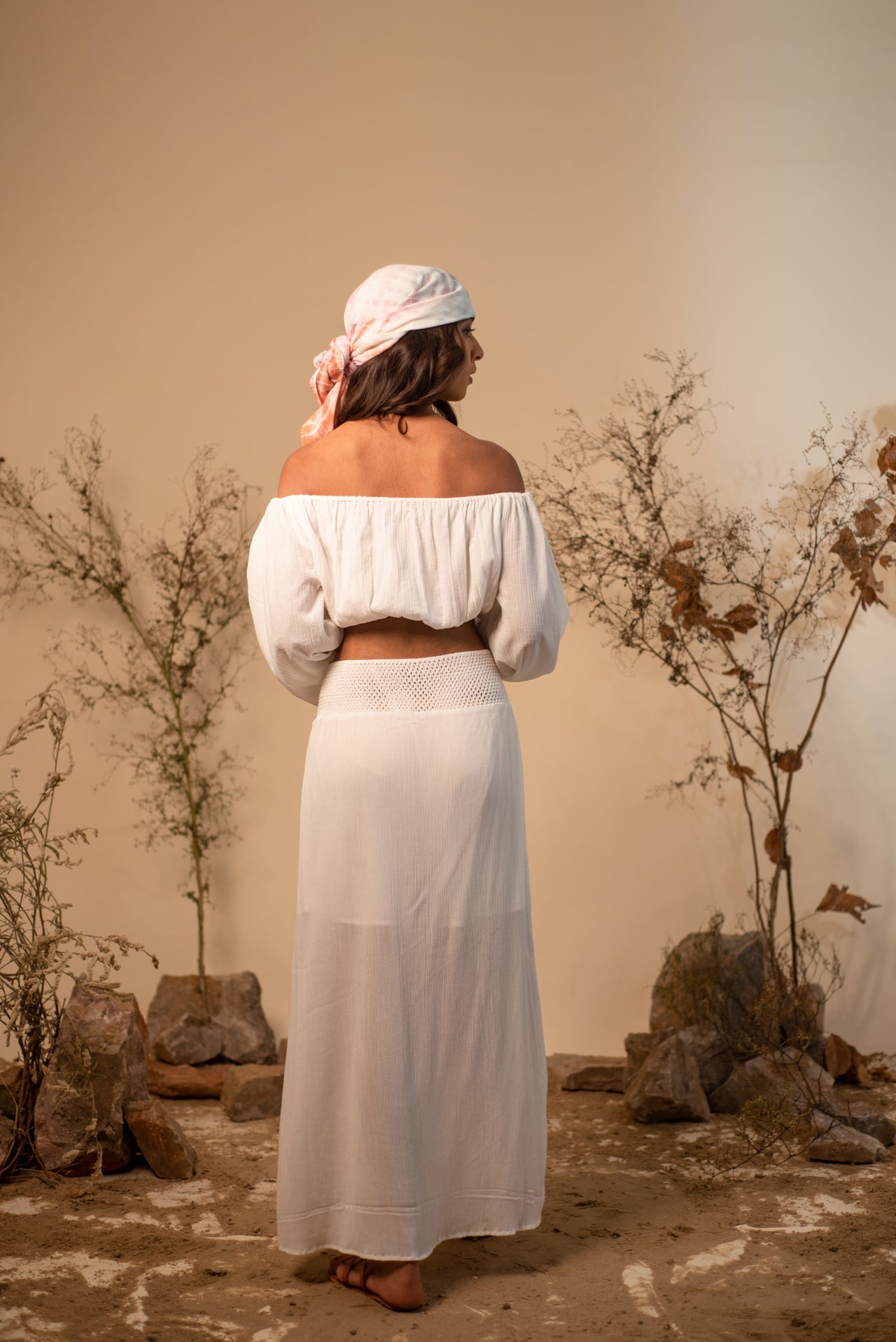 White Skirt With Slits