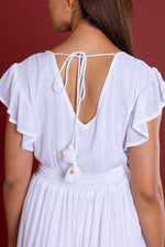 Load image into Gallery viewer, Bohemian White Button Down Maxi
