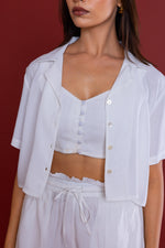 Load image into Gallery viewer, White Boxy Fit Shirt Co-ord Set