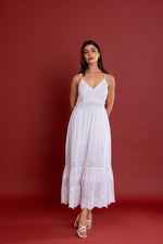 Load image into Gallery viewer, Off-White Sleeveless Lace Maxi
