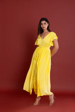 Load image into Gallery viewer, Bohemian Lemon Button Down Maxi