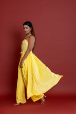 Load image into Gallery viewer, Solid Lemon Long Resort cord Set

