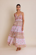 Load image into Gallery viewer, Foral Print V-neck Maxi Dress
