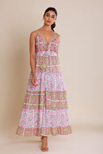Load image into Gallery viewer, Foral Print V-neck Maxi Dress
