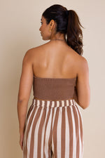 Load image into Gallery viewer, Brown Striped Cotton Co-ord Set