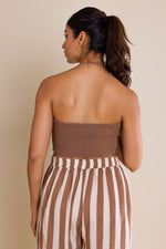 Load image into Gallery viewer, Brown Striped Cotton Co-ord Set
