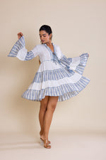 Load image into Gallery viewer, Blue &amp; White Shell Dress