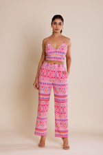 Load image into Gallery viewer, Fuchsia Abstract Printed Co-ord Set