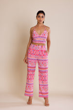 Load image into Gallery viewer, Fuchsia Abstract Printed Top
