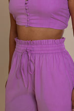 Load image into Gallery viewer, Solid Purple Boxy Fit Shirt Co-ord Set