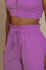 Load image into Gallery viewer, Solid Purple Boxy Fit Shirt Co-ord Set
