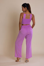 Load image into Gallery viewer, Solid Purple V-Neck Cord-set
