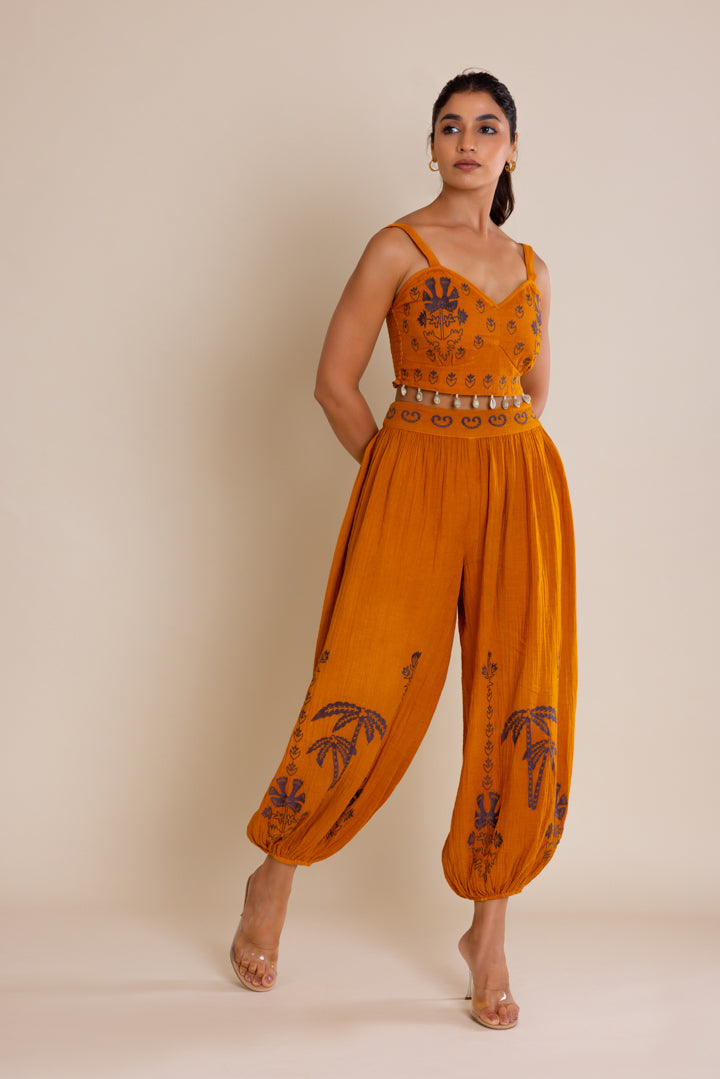 Mustard Embroided Co-ord Set