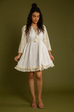 Load image into Gallery viewer, The Palma White Embroidery Dress
