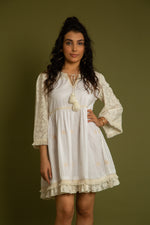 Load image into Gallery viewer, The Palma White Embroidery Dress
