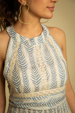 Load image into Gallery viewer, The Mykonos Halter Back Tie Up Maxi
