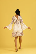 Load image into Gallery viewer, Boho White Shell Dress