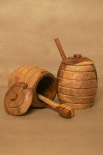Load image into Gallery viewer, Wood Honey Pot
