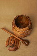 Load image into Gallery viewer, Buy Olive Wooden Honey Pot online

