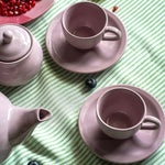 Load image into Gallery viewer, Zagreb Ceramic Cup &amp; Saucer Tea Set (Set of 4)