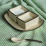 Load image into Gallery viewer, Simla Ceramic Sugar/Salt Dish Set (Set of 6 sugar dishes and 6 platters)
