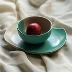 Load image into Gallery viewer, Marrakesh Two Shade Curved Plate with Bowl (Set of 6 plates &amp; 6 bowls)
