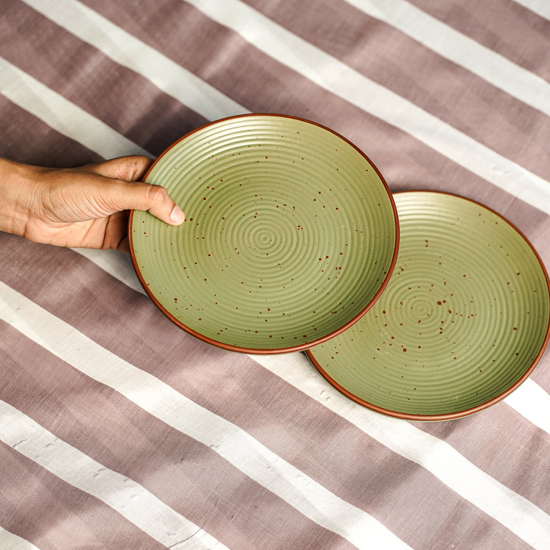 Palermo Olive Green Platter (Set of 6)