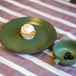 Load image into Gallery viewer, Murano Olive Green Breakfast Set of Plates and Bowles (Set of 6)
