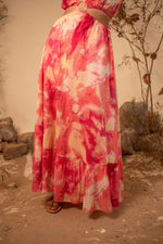 Load image into Gallery viewer, Tie-Dye Ring Tiered Maxi Dress
