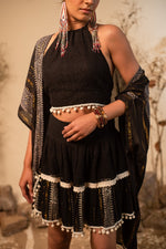 Load image into Gallery viewer, Tribal Black Boho Shrug
