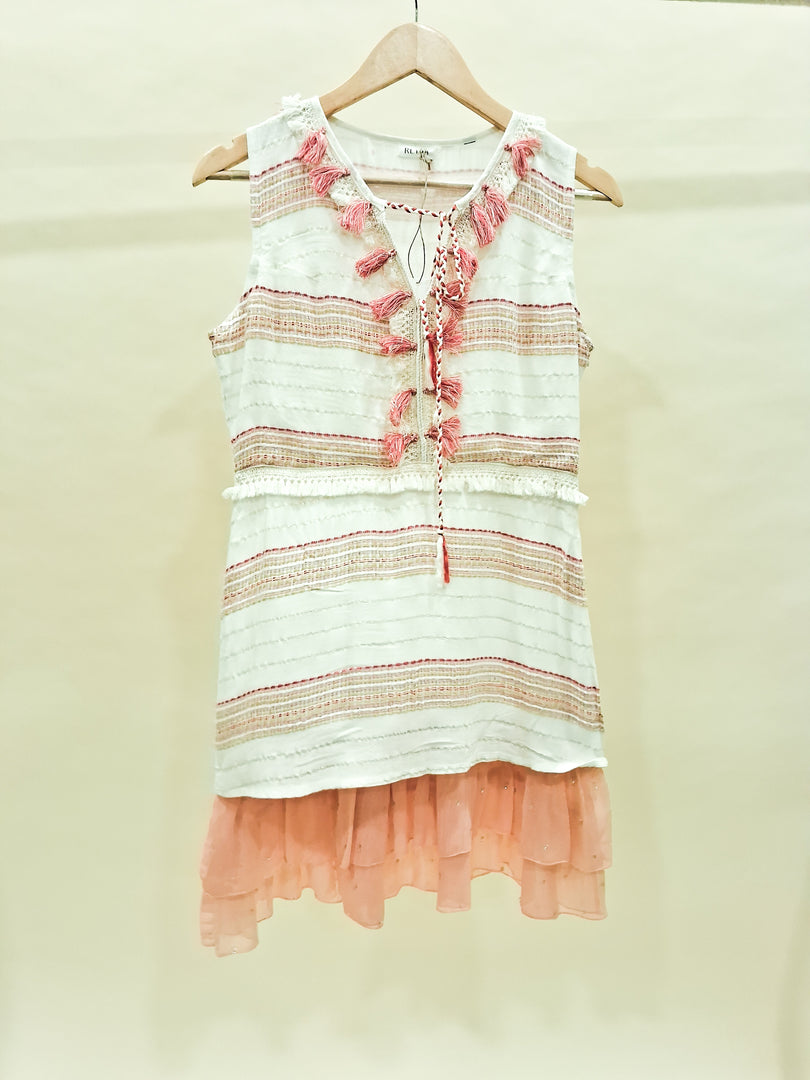 Pastel Pink Tassel Dress