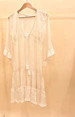 Load image into Gallery viewer, White Lace V Neck Dress
