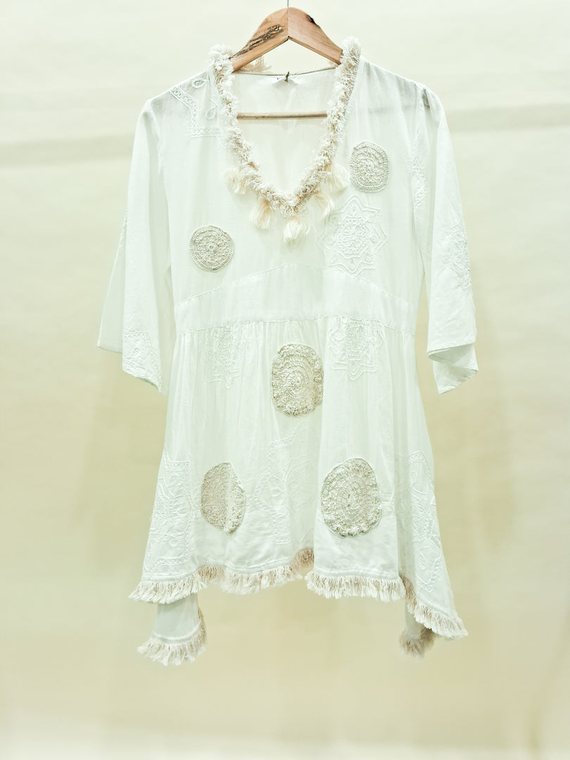 Boho White Dress