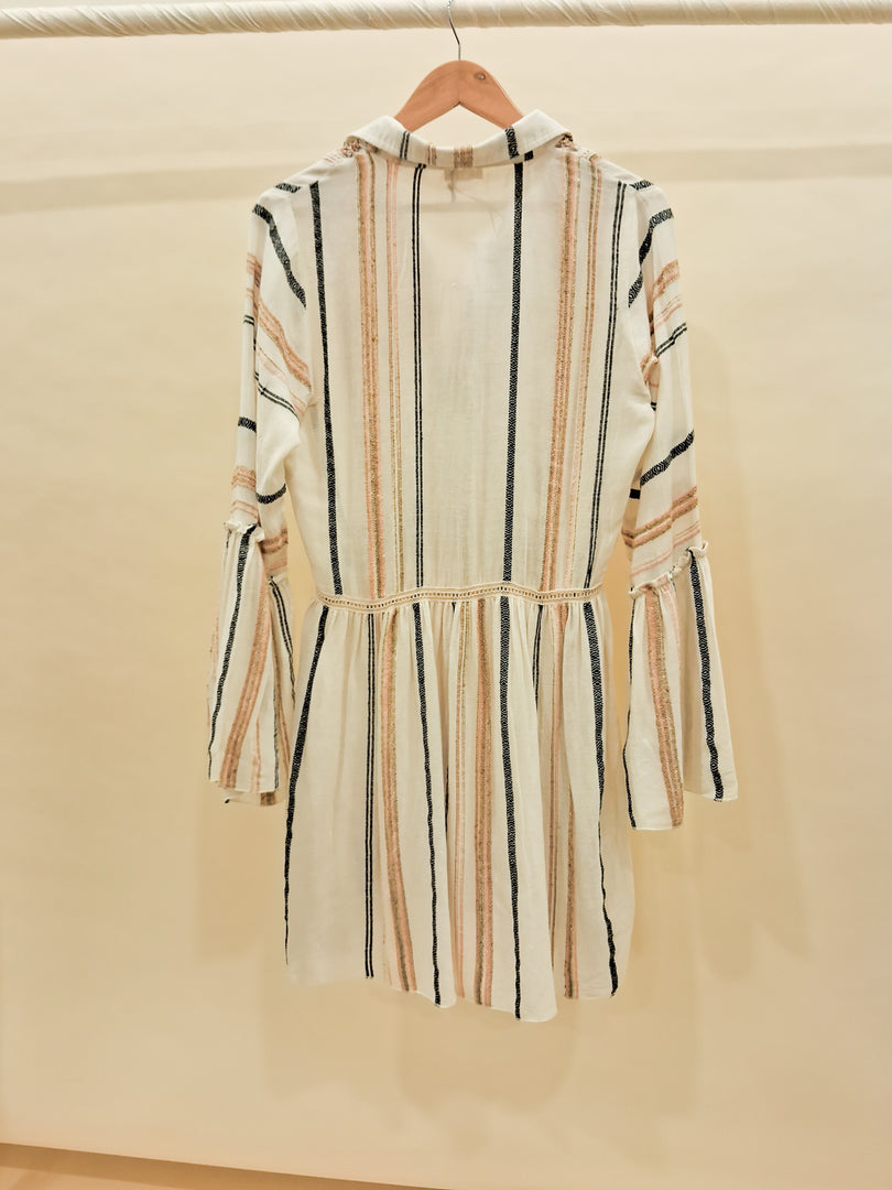 Collar V Neck Dress