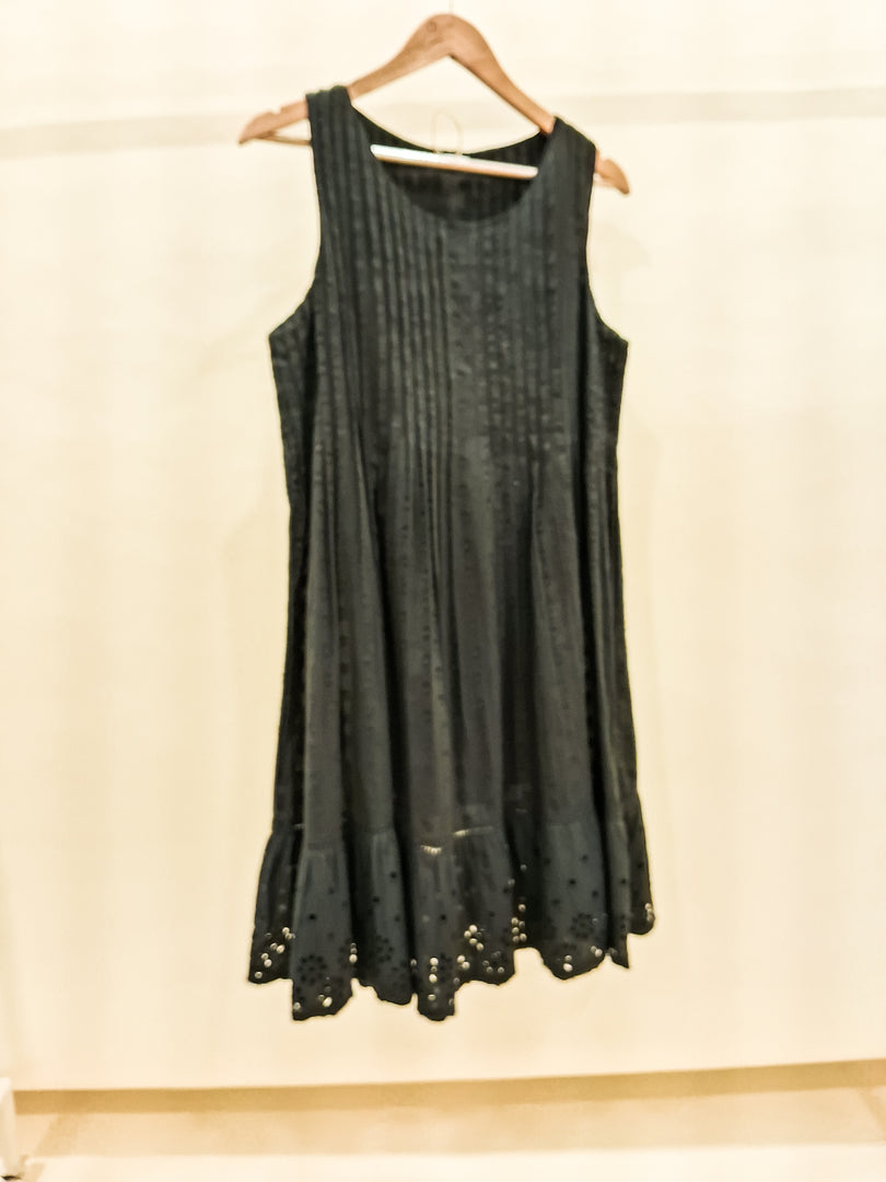 Black Round Neck Long Dress