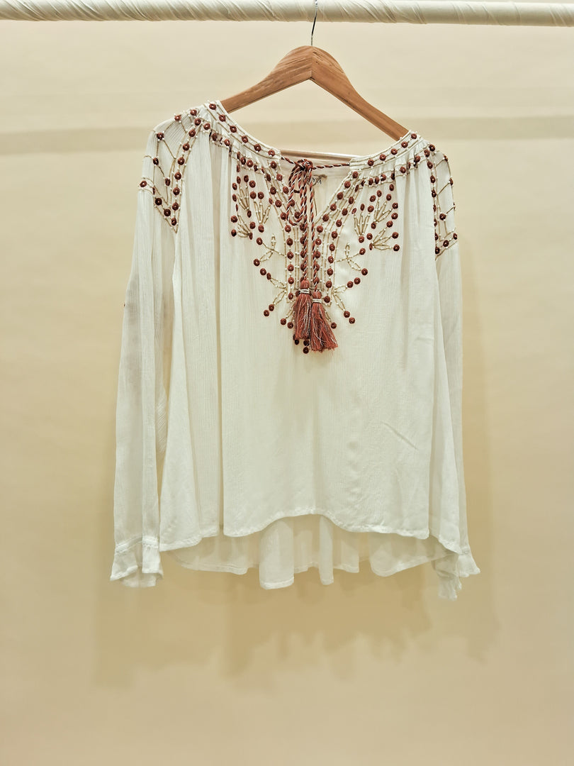 Embroidery White Top