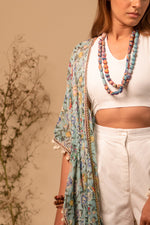 Load image into Gallery viewer, Wild Soul Blue Printed Necklace