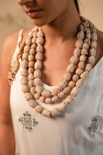 Load image into Gallery viewer, Dream-catcher Beige Boho Necklace
