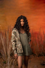 Load image into Gallery viewer, Afro Olive Jungle Jacket - labelreyya
