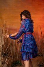 Load image into Gallery viewer, Sea Blue Frill Dress - labelreyya
