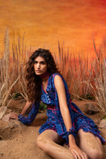 Load image into Gallery viewer, Sea Blue Frill Dress - labelreyya
