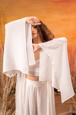Load image into Gallery viewer, Mediterranean White Bralette-Cord Set (Set of 3) - labelreyya